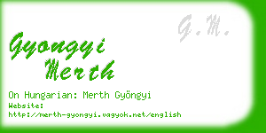 gyongyi merth business card