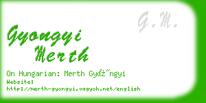 gyongyi merth business card